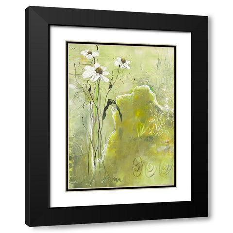 Quand je me promene... I Black Modern Wood Framed Art Print with Double Matting by Zacher-Finet, Isabelle