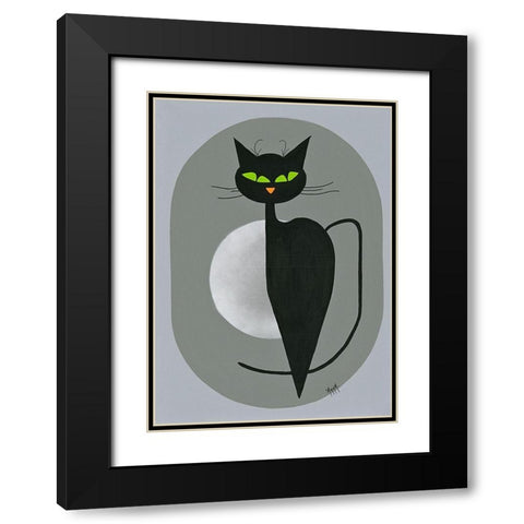 Lady Black Modern Wood Framed Art Print with Double Matting by ANNA