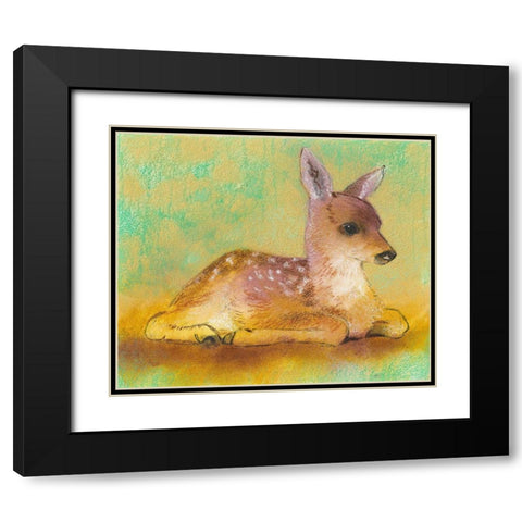 Rehkitz I Black Modern Wood Framed Art Print with Double Matting by Botman, Loes