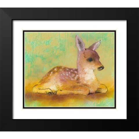 Rehkitz I Black Modern Wood Framed Art Print with Double Matting by Botman, Loes