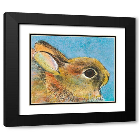 Hase II Black Modern Wood Framed Art Print with Double Matting by Botman, Loes