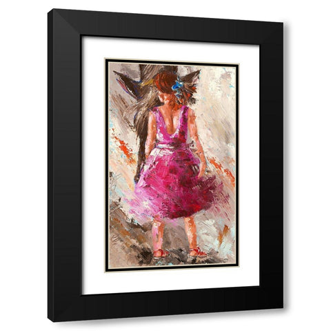 Ma belle etoile I Black Modern Wood Framed Art Print with Double Matting by Catherine M.