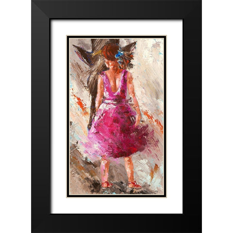 Ma belle etoile I Black Modern Wood Framed Art Print with Double Matting by Catherine M.