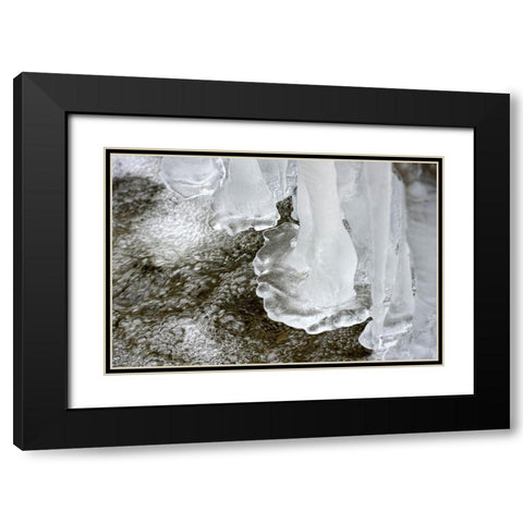 Ice Black Modern Wood Framed Art Print with Double Matting by Steger, Uwe