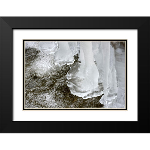 Ice Black Modern Wood Framed Art Print with Double Matting by Steger, Uwe