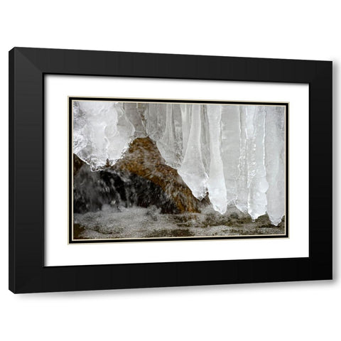 Frozen Black Modern Wood Framed Art Print with Double Matting by Steger, Uwe