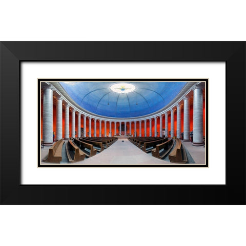St.Ludwig-Kirche Darmstadt Black Modern Wood Framed Art Print with Double Matting by Fischer, Rolf