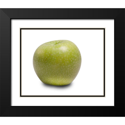 Apfel Black Modern Wood Framed Art Print with Double Matting by Brosius, Volker
