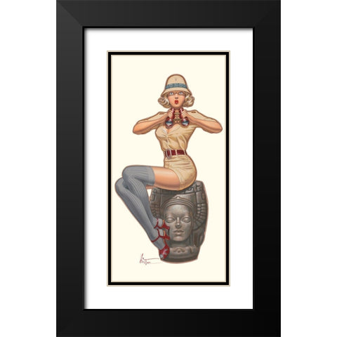 Lexploratrice Black Modern Wood Framed Art Print with Double Matting by Hitte, Patrick