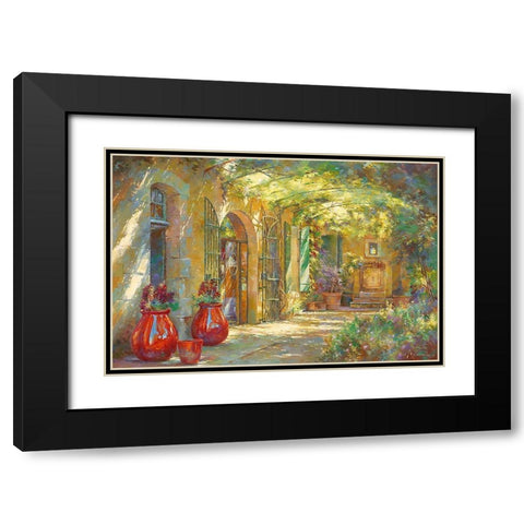 Chez Ebene Black Modern Wood Framed Art Print with Double Matting by Messely, Johan