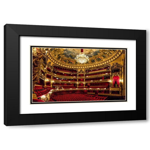 Opera Room II Black Modern Wood Framed Art Print with Double Matting by Ronin