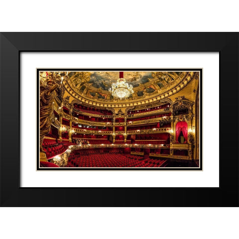 Opera Room II Black Modern Wood Framed Art Print with Double Matting by Ronin