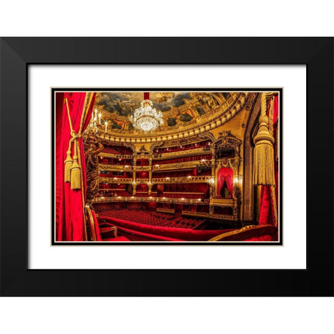 Opera Room III Black Modern Wood Framed Art Print with Double Matting by Ronin