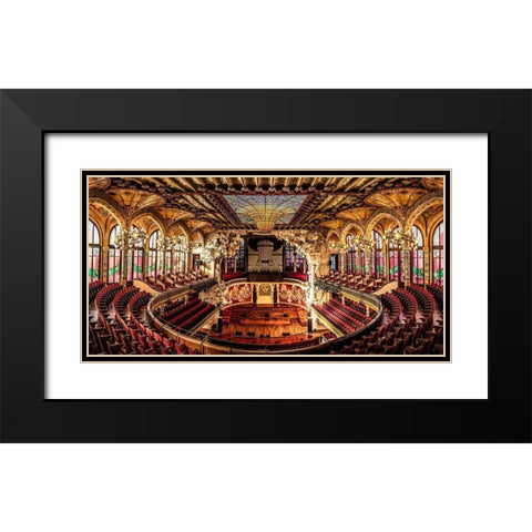 Opera Room V Black Modern Wood Framed Art Print with Double Matting by Ronin