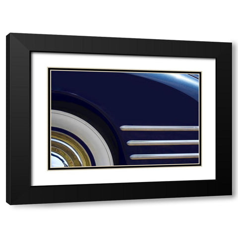 Blue Road II Black Modern Wood Framed Art Print with Double Matting by Hillert, Peter