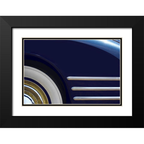 Blue Road II Black Modern Wood Framed Art Print with Double Matting by Hillert, Peter