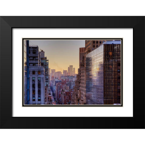 Lex Colors Black Modern Wood Framed Art Print with Double Matting by Terrible, Aurelien