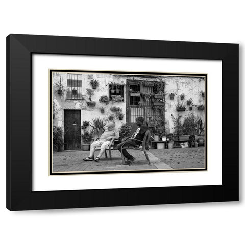 Siesta Black Modern Wood Framed Art Print with Double Matting by Stein, Oliver