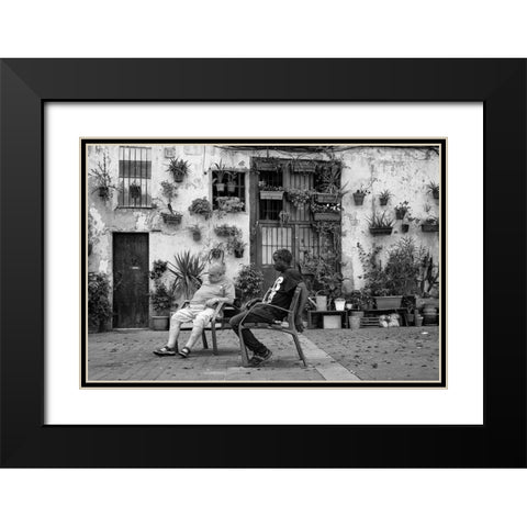 Siesta Black Modern Wood Framed Art Print with Double Matting by Stein, Oliver