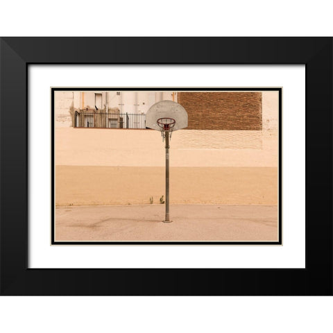 Speedcourt Black Modern Wood Framed Art Print with Double Matting by Stein, Oliver