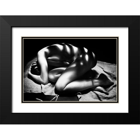 Fear Black Modern Wood Framed Art Print with Double Matting by Milillo, Marco