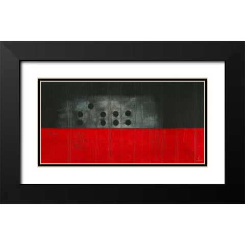 Trace - Diptyque II Black Modern Wood Framed Art Print with Double Matting by Becam, Carole