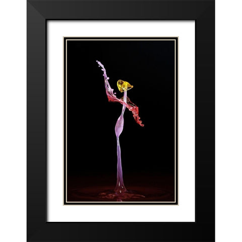 Dancer II Black Modern Wood Framed Art Print with Double Matting by Sanchez, Manuel
