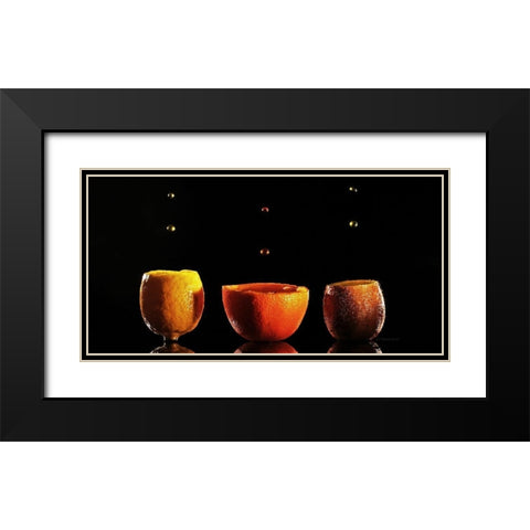 Trilogie Fruits I Black Modern Wood Framed Art Print with Double Matting by Sanchez, Manuel