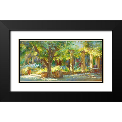 Jardin - Le Prieure Black Modern Wood Framed Art Print with Double Matting by Messely, Johan