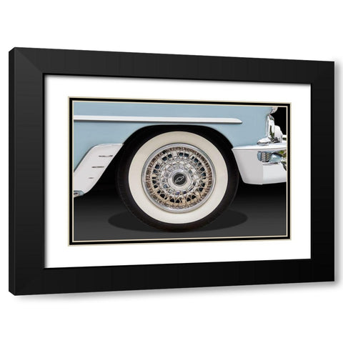 Blue Car Black Modern Wood Framed Art Print with Double Matting by Hillert, Peter