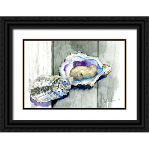 On the Half Shell Black Ornate Wood Framed Art Print with Double Matting by Brent, Paul