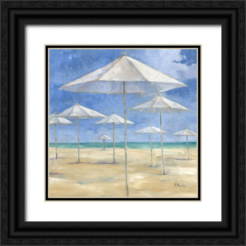 Blanco Beach Square II Black Ornate Wood Framed Art Print with Double Matting by Brent, Paul