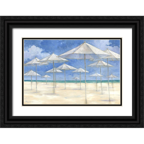 Blanco Beach I - Light Black Ornate Wood Framed Art Print with Double Matting by Brent, Paul