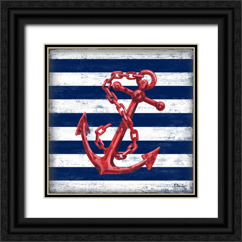 Westerly Anchor II Black Ornate Wood Framed Art Print with Double Matting by Brent, Paul