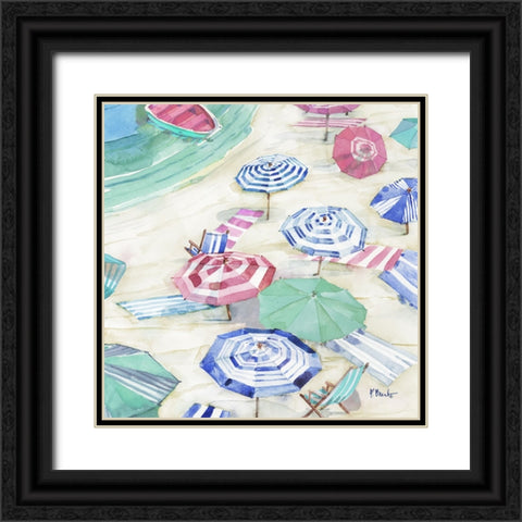 Umbrella Cove II - Light Black Ornate Wood Framed Art Print with Double Matting by Brent, Paul