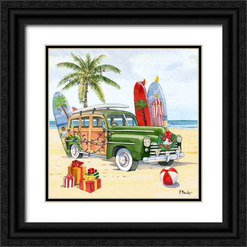 Huntington Christmas II Black Ornate Wood Framed Art Print with Double Matting by Brent, Paul