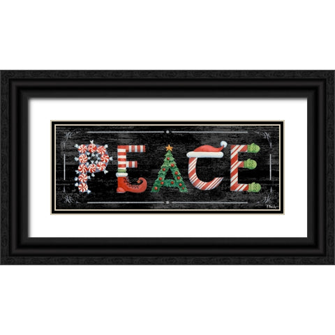 Holiday Greetings IV Black Ornate Wood Framed Art Print with Double Matting by Brent, Paul