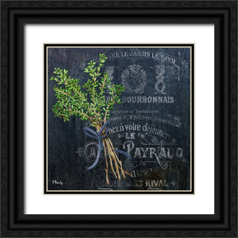 Provincial Herbs I Black Ornate Wood Framed Art Print with Double Matting by Brent, Paul