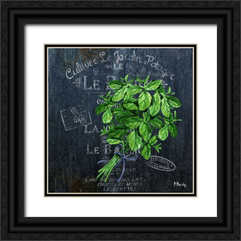 Provincial Herbs II Black Ornate Wood Framed Art Print with Double Matting by Brent, Paul