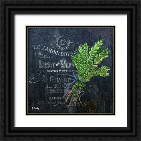 Provincial Herbs IV Black Ornate Wood Framed Art Print with Double Matting by Brent, Paul