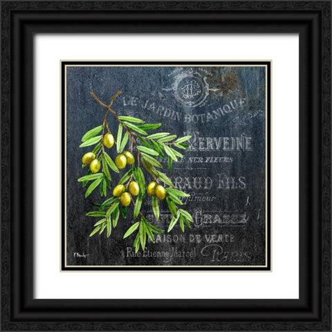 Provincial Herbs V Black Ornate Wood Framed Art Print with Double Matting by Brent, Paul