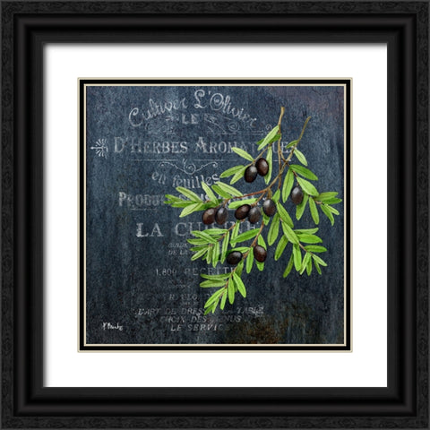 Provincial Herbs VI Black Ornate Wood Framed Art Print with Double Matting by Brent, Paul