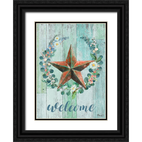Abloom Barnstar Vertical Black Ornate Wood Framed Art Print with Double Matting by Brent, Paul