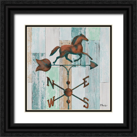 Burnished Vanes I Black Ornate Wood Framed Art Print with Double Matting by Brent, Paul