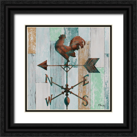 Burnished Vanes II Black Ornate Wood Framed Art Print with Double Matting by Brent, Paul