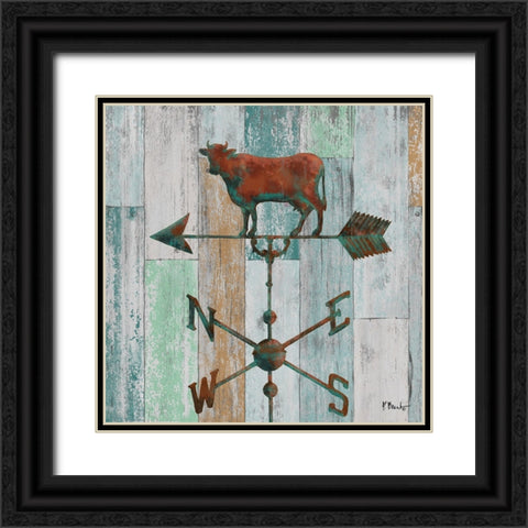 Burnished Vanes IV Black Ornate Wood Framed Art Print with Double Matting by Brent, Paul