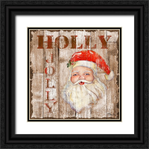 Vintage Christmas I Black Ornate Wood Framed Art Print with Double Matting by Brent, Paul
