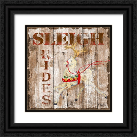 Vintage Christmas III Black Ornate Wood Framed Art Print with Double Matting by Brent, Paul