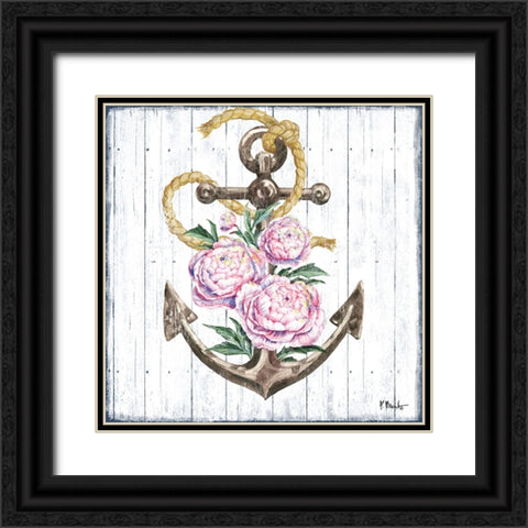 Botanic Anchor II Black Ornate Wood Framed Art Print with Double Matting by Brent, Paul