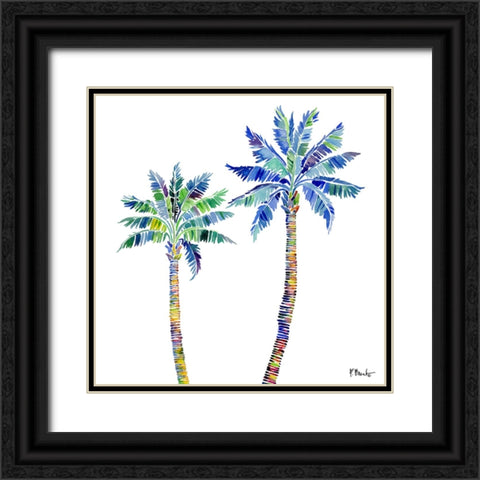 Tahiti Palm II Black Ornate Wood Framed Art Print with Double Matting by Brent, Paul
